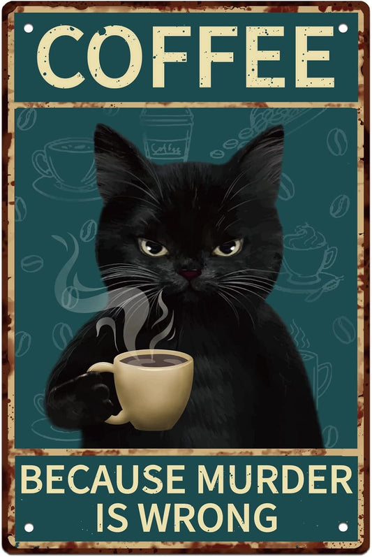 Plaque metal Coffee Time