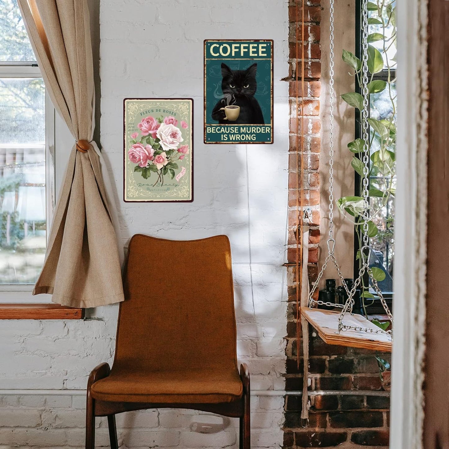 Plaque metal Coffee Time