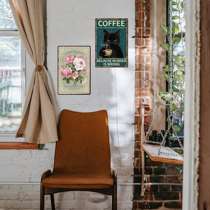 Plaque metal Coffee Time