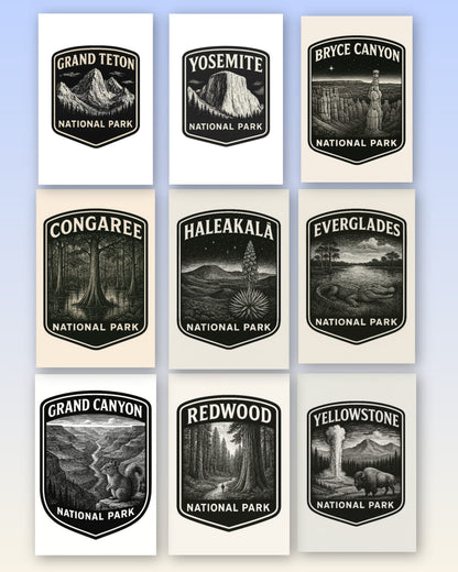 🌄 Dessous de Verre – Set Signature USA Parcs Nationaux